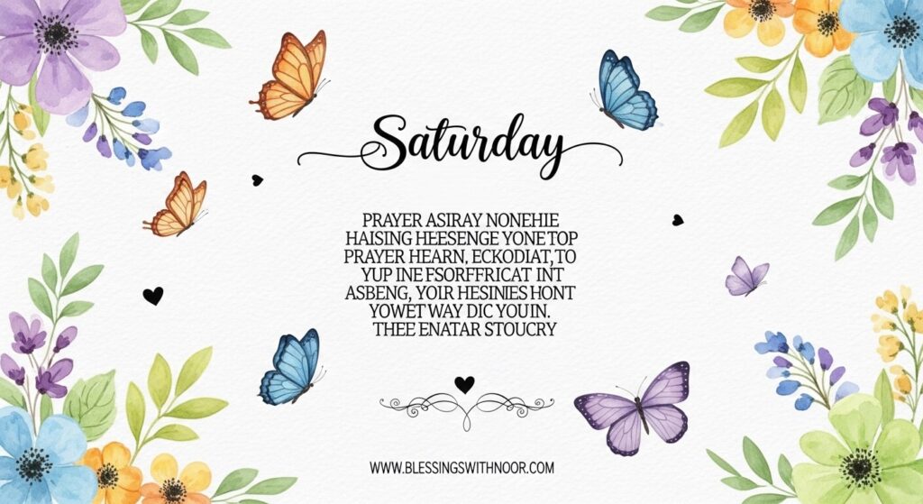 Good Morning Saturday Blessings