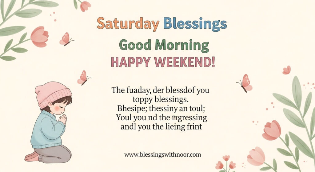 Good Morning Saturday Blessings