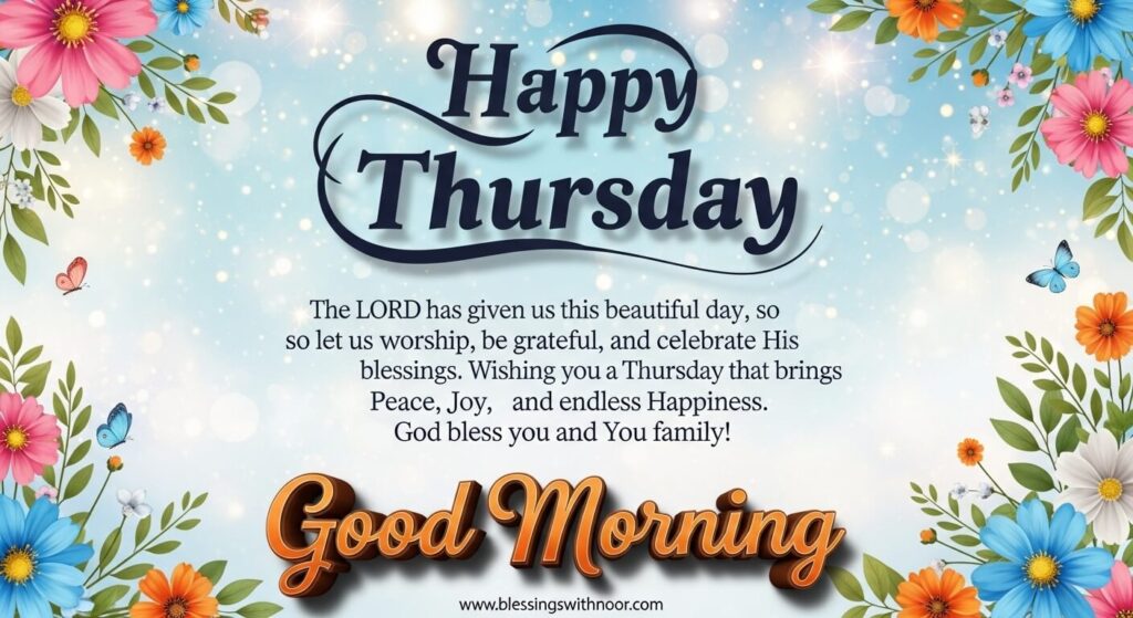Good Morning Thursday Blessings