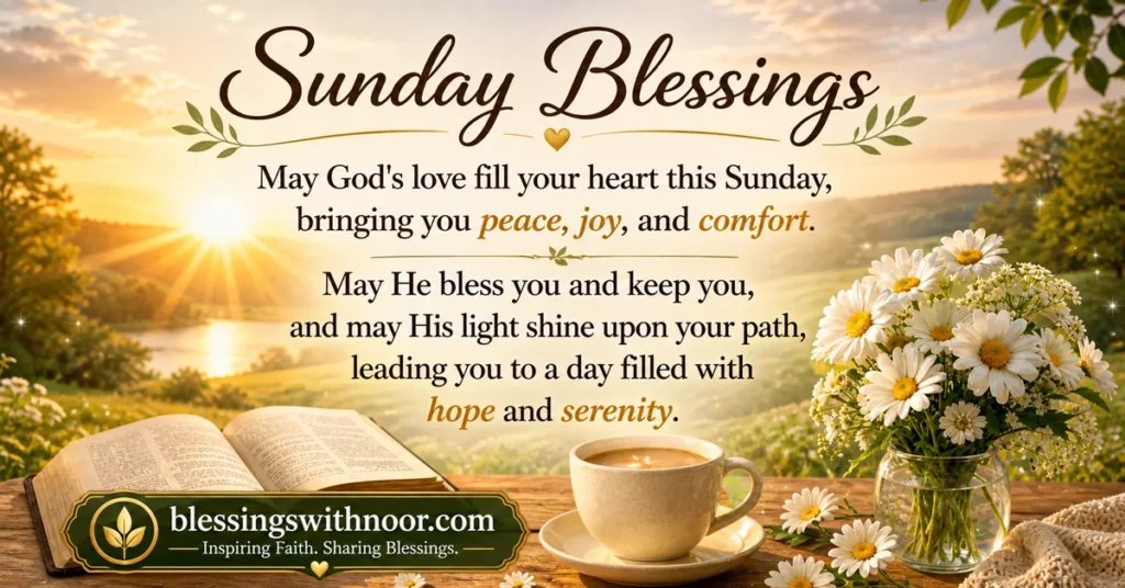 Good Morning Sunday Blessings