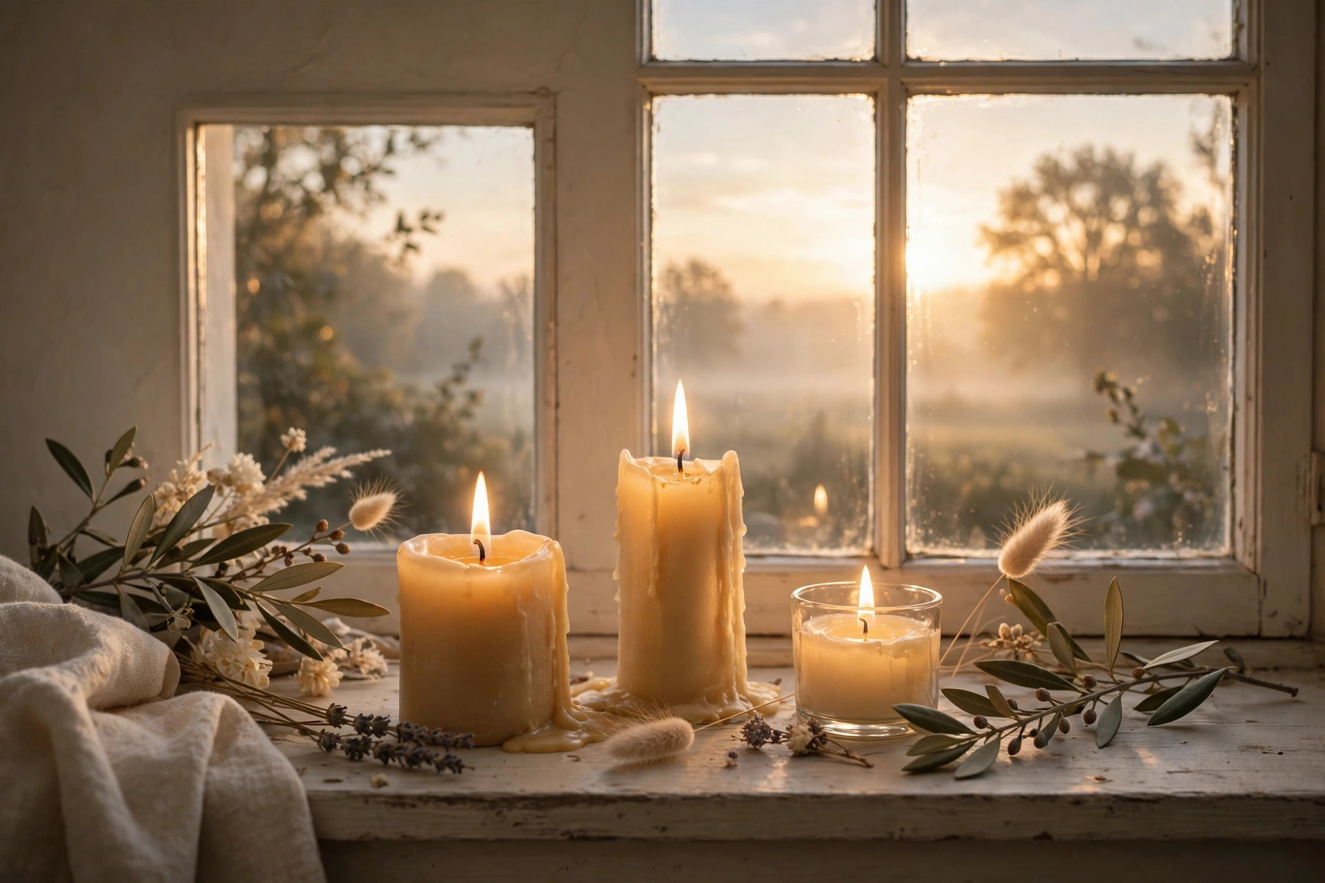 Hands of different generations stacked together in unity in warm golden light